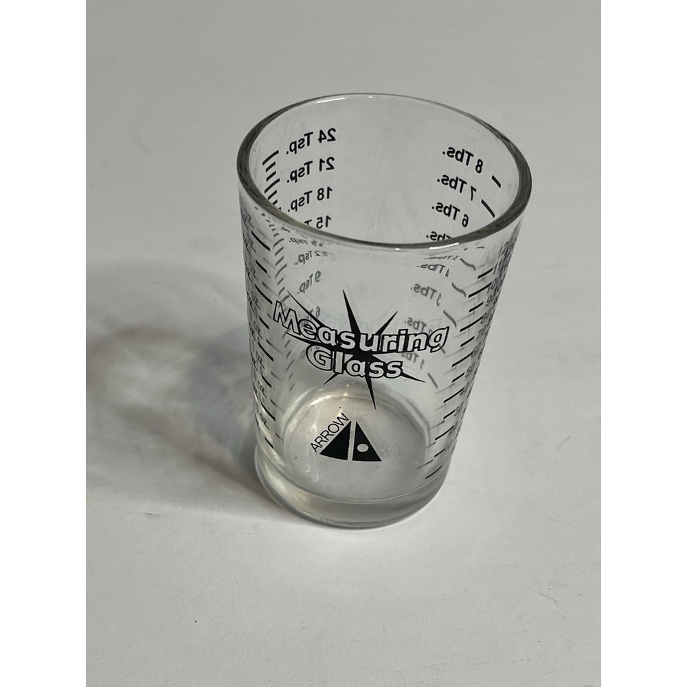 Arrow Measuring Glass Cup 4 oz 8 TSP 24 tsp Black Letters